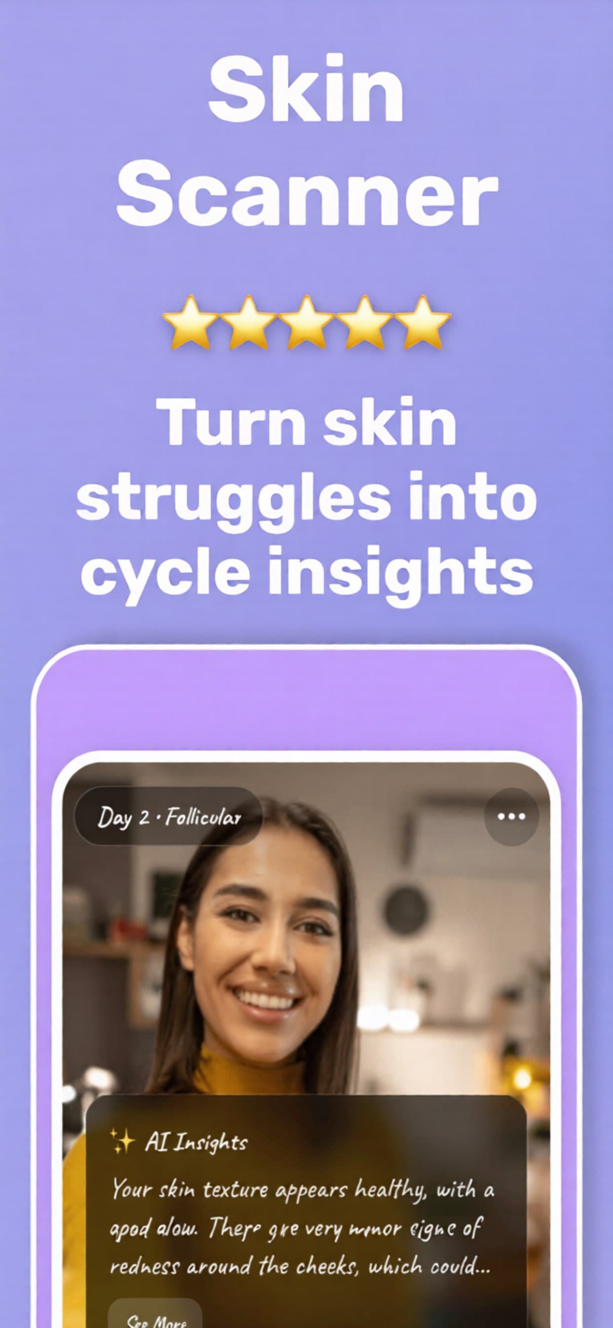 Daphne AI skin scanner screen