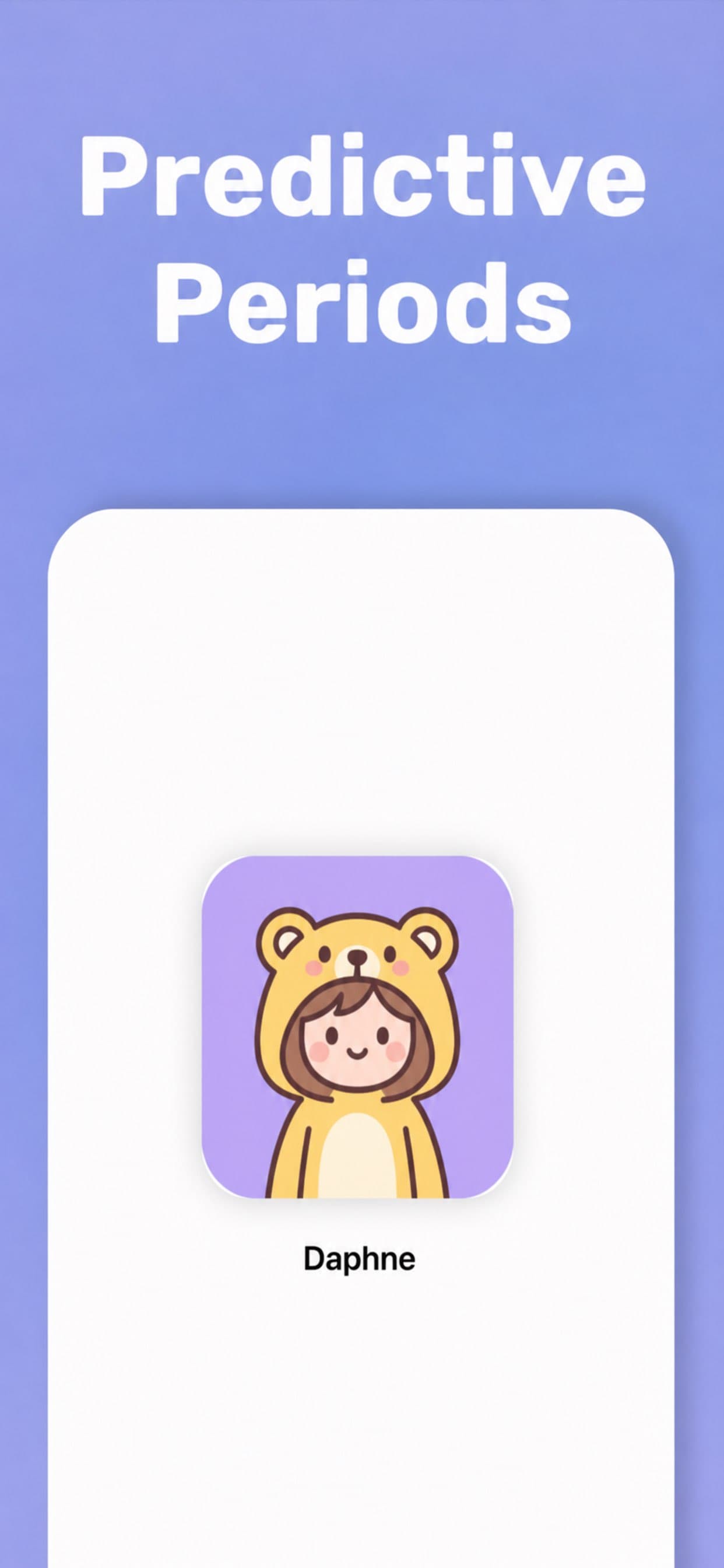 Daphne AI predictive periods screen